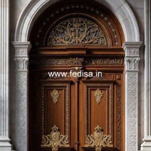 Solid Wood Classic Door Steel Jali Door Price No-10760
