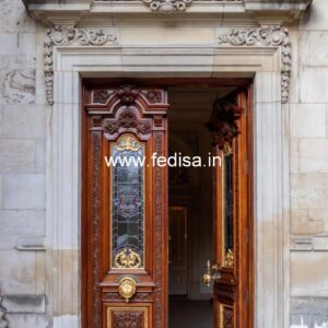 Double Door Classic Style Jali Door Design With Glass No-10787