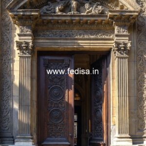 Colonial Style Door Teak Wood Front Door Design No-10809