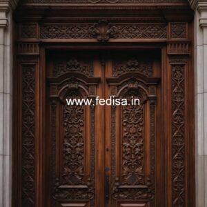 Villa Entrance Door Kitchen Cabinet Glass Design No-10817
