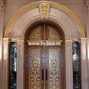 Ornate Door Design Glass Door Design Price No-10852