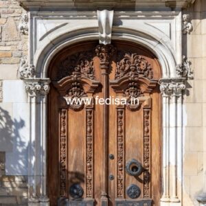 Elegant Double Door Classic Entry Design Aluminum Jali Door Design No-10865