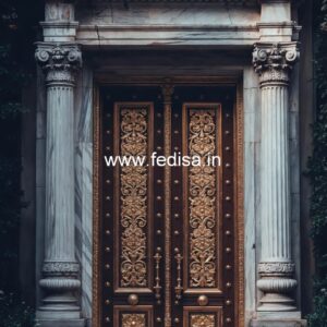 Wooden Carved Door Design Aluminum Jali Door Price No-10879