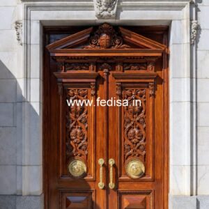 Handcrafted Wooden Door Chemical Door Design No-10887