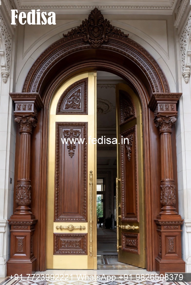 Hardwood Traditional Doors Carpenter Door Design No-10888