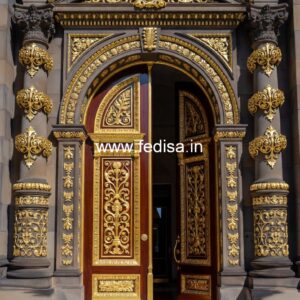 Traditional Carved Wooden Front Door Ideas Granite Door Design No-10903