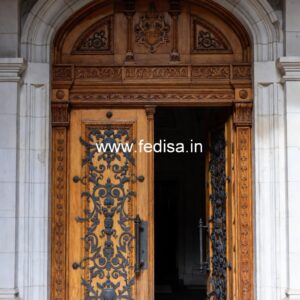 Traditional Carved Wooden Front Door Ideas Peacock Door Design No-10944