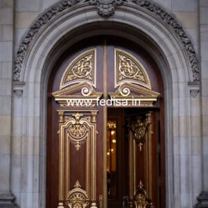 Traditional Carved Wooden Front Door Ideas Double Door Jali Design No-10985