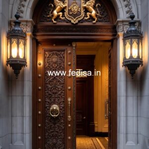 Elegant Double Door Classic Entry Design Jali Door Design Simple No-10988