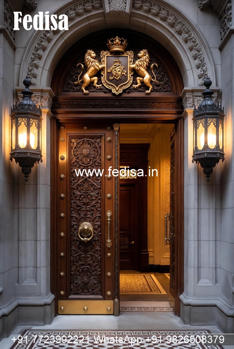 Elegant Double Door Classic Entry Design Jali Door Design Simple No-10988