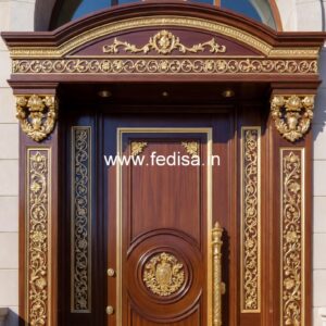 Luxury Classic Doors Sagwan Gate Design No-11046