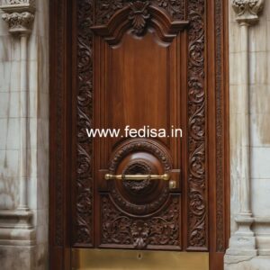 Traditional Carved Wooden Front Door Ideas Plywood Door Design Catalog No-11108