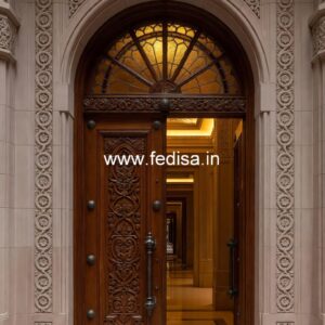 Elegant Double Door Classic Entry Design Door Piling Design No-11111