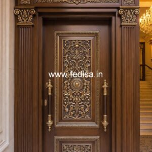 Glass Panel Classic Door Toilet Bathroom Door Design No-11118