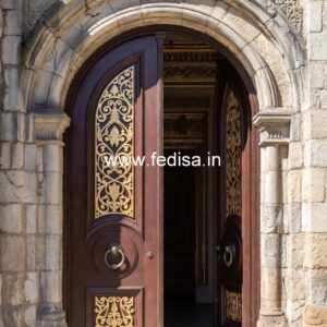 Wooden Carved Door Design Puja Ghar Door Design No-11125