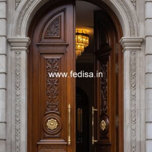 Italian Style Wooden Doors Double Leaf Door Design No-11182