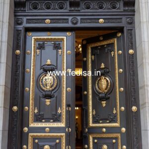 Home Entry Wooden Door Main Door Window Glass Design No-11185