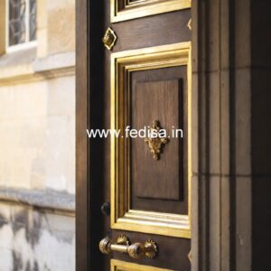 Double Door Classic Style Teak Wood Door Design For Home No-11197