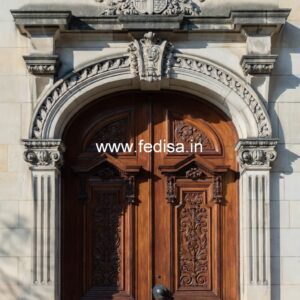 Classic Wooden Main Door Design For Home Double Door Handle Design No-11230