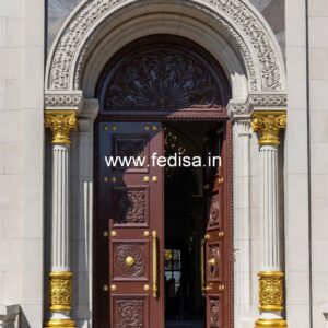 Vintage Wooden Door Steel Jali Gate Design No-11244