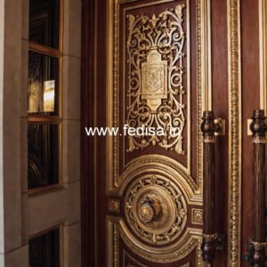 Heritage Door Design Main Door Glass Etching Design No-11291