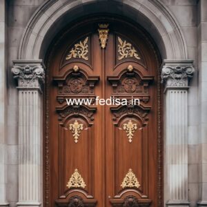 Teak Wood Door Design Main Gate Design Wooden Double Door No-11294