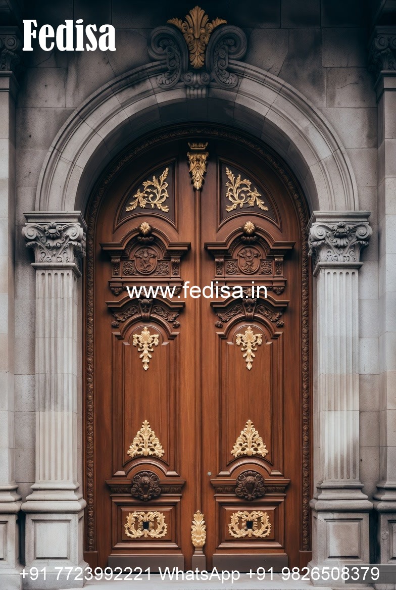 Teak Wood Door Design Main Gate Design Wooden Double Door No-11294