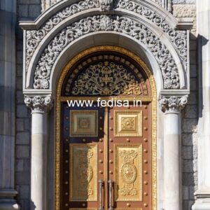 Luxury Classic Entrance Door Designs India Door Side Wall Design No-11314