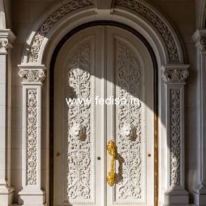 Vintage Wooden Door Steel Darwaja Design No-11326