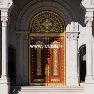 Home Entry Wooden Door Double Door Jali Gate Design No-11349