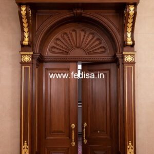 Glass Panel Classic Door Bathroom Door Design Plastic No-11364