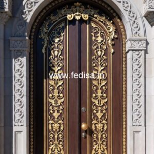 Arch Top Wooden Door Molding Door Design No-11403