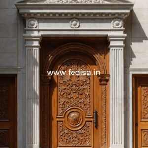 Glass Panel Classic Door Kitchen Gate Design Wooden No-11405