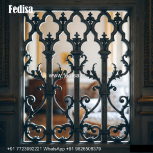 Modern Window Grill Design With Glass Combination Iron Window Design