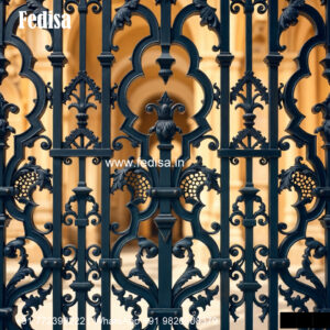Window Grill Design With Wooden Finish Look MS Window Grill Design