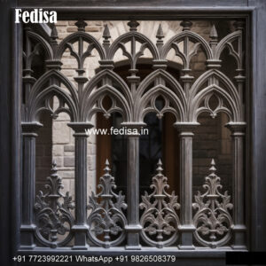 Stylish Window Grill Design With Geometric Patterns Grill Design Catalog