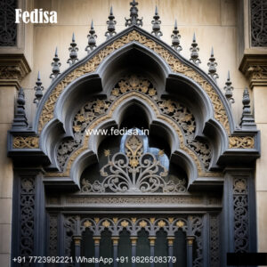 Window Grill Design With Smooth Texture Half Round Grill Design