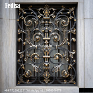 Strong And Stylish Window Grill Design For Home Fully Covered Balcony Grill Design