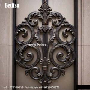 Window Grill Design With Floral Pattern For Classic Look Home Front Iron Grill Design