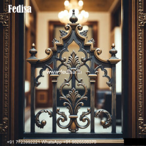 Modern Window Grill Design With Glass Grill Lock Design