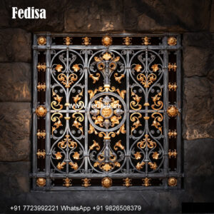 Window Grill Design With Wooden Finish Look Ss Window Grill Design 2026 Latest