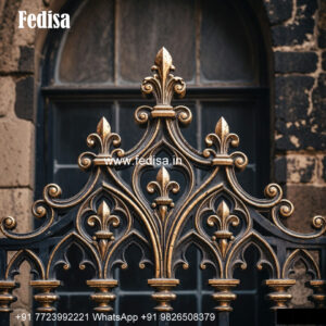 Window Grill Design With Artistic Finish Floral Grill Design