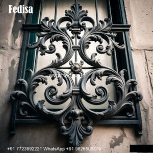 Designer Window Grill Design For Luxury Villas House Front Grill Color