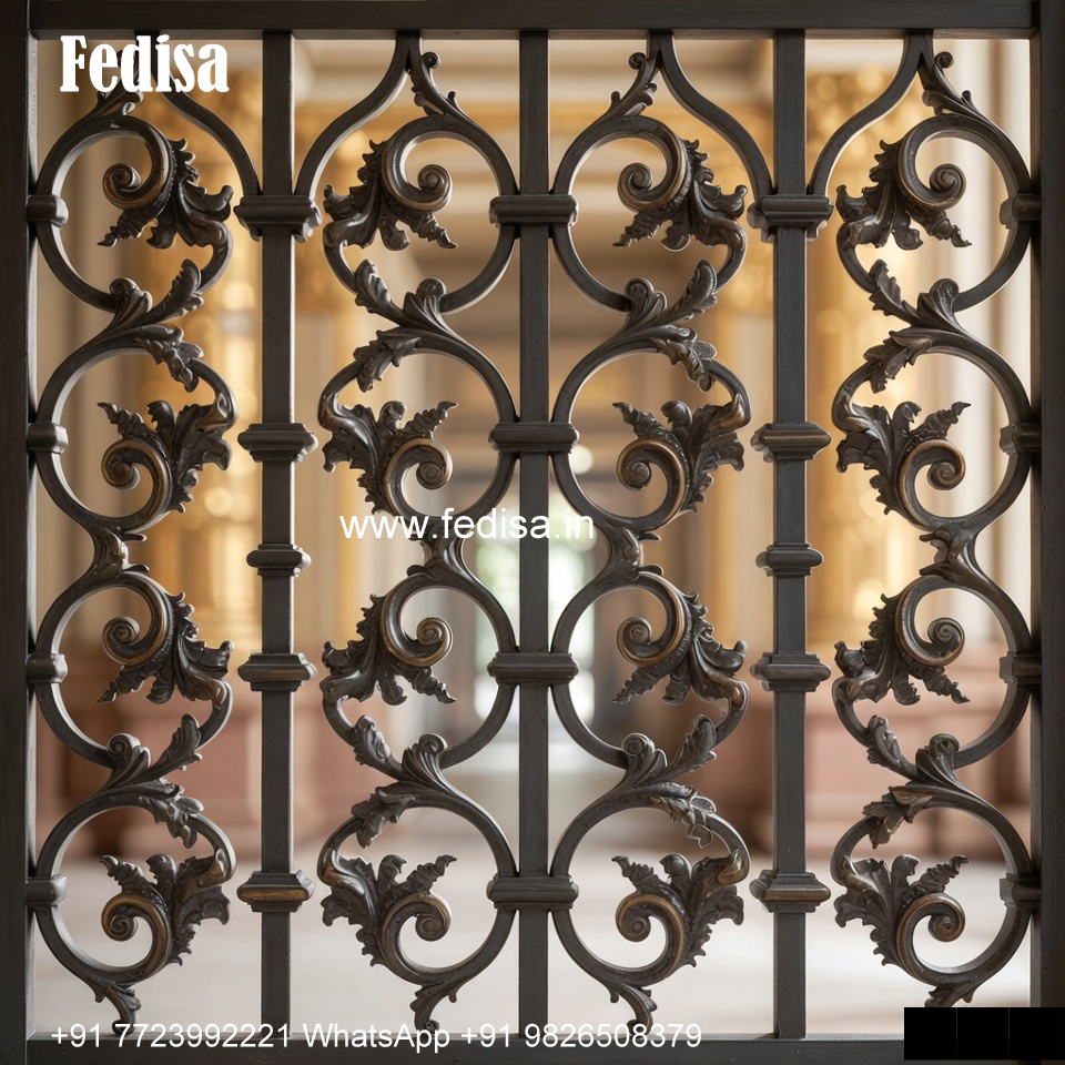 Traditional Window Grill Design With Classic Touch Full Grills Design For Terrace