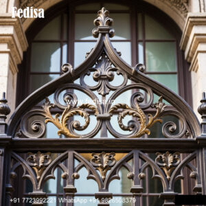 Window Grill Design With Bold Pattern Handrail Grill Design