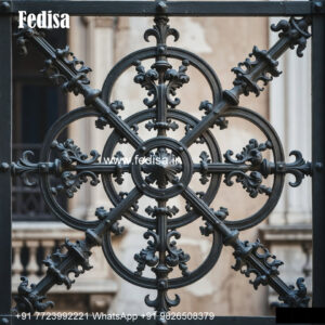 Classic Window Grill Design With Artistic Patterns Grill Door For House