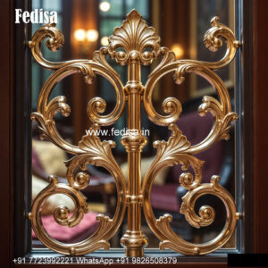 Stylish Window Grill Design With Geometric Patterns Main Window Grill Design