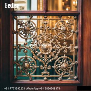 Modern Window Grill Design With Glass