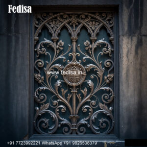 Window Grill Design With Curved Patterns Balcony Wall Grill Design