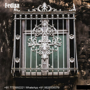 Window Grill Design For Farmhouse Window Grill With Wooden Frame